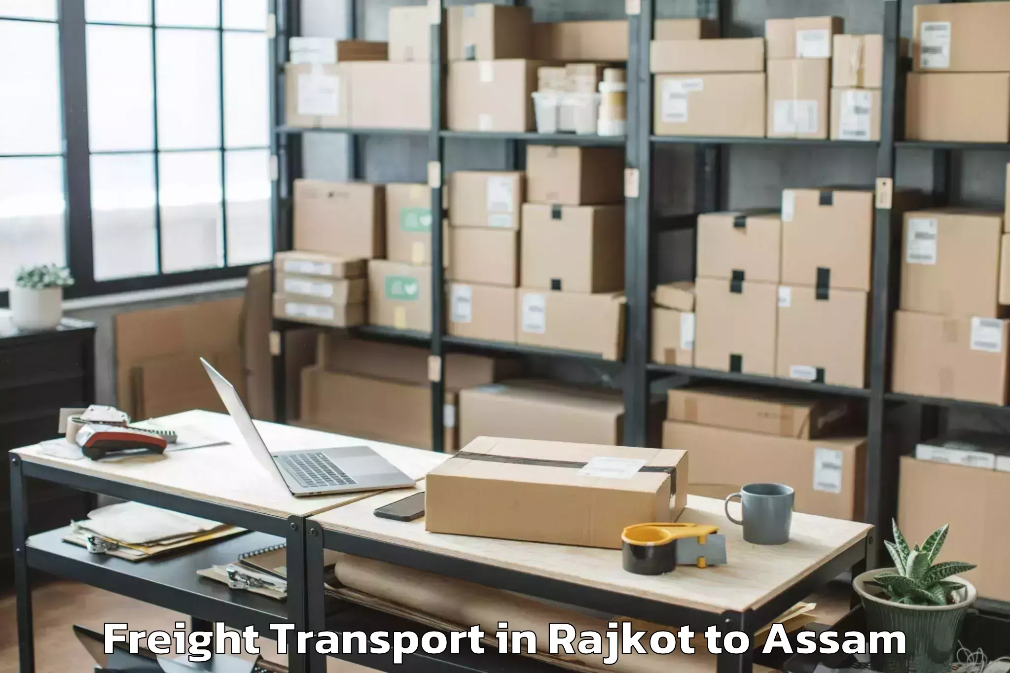 Reliable Rajkot to Basugaon Freight Transport